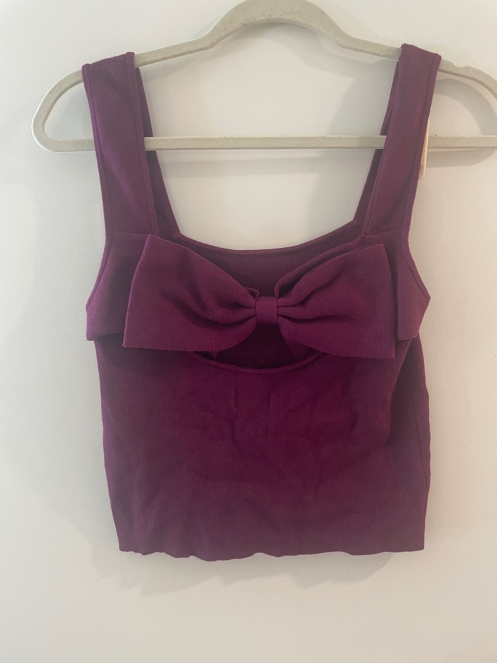 Women's Bow Back Tank Top - Plum